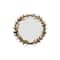 Hello Honey® 18.5" Framed Round Antique Gold Metal Laurel Wreath Wall Mirror